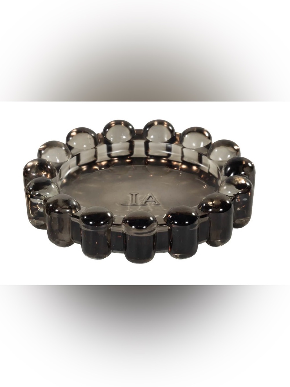 NEW ALICE LANE home collection Smokey glass bubble candle dish